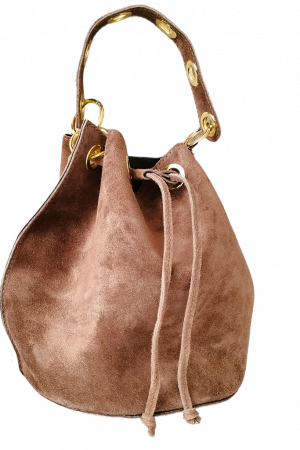 bolso piel marron