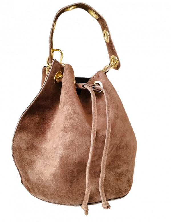 bolso piel marron