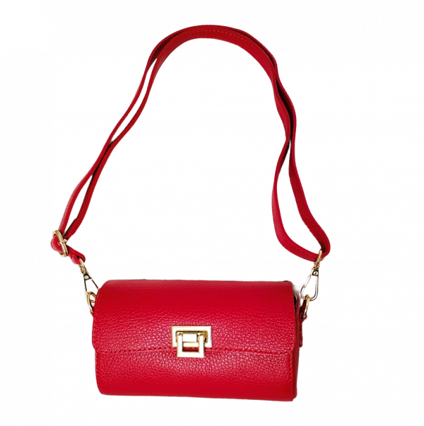 bolso piel rojo